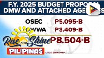 Dagdag-pondo para sa DMW sa 2025, isinusulong; pinaigting na proteksyon ng mga marino sa high-risk areas, itinutulak