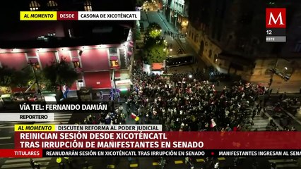Manifestantes impiden el acceso a senadores del PRI a la Antigua Casona de Xicoténcatl