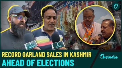Kashmir Elections: Garland Sales See An Uptick Amid Election Fever, Shopkeeper Explains Surge| Video