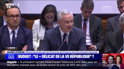 "Je ne vous cache pas mon émotion": Bruno Le Maire auditionné pour la dernière fois par la commission des Finances de l'Assemblée nationale