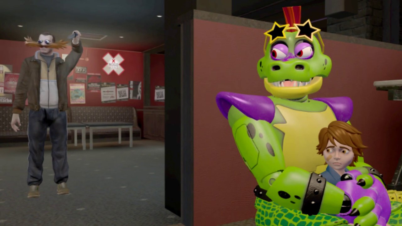 DigitalShow - SFM FNAF Security Breach/GTA IV: Monty protège Gregory de Dr Niko "Bellic" Robotnik