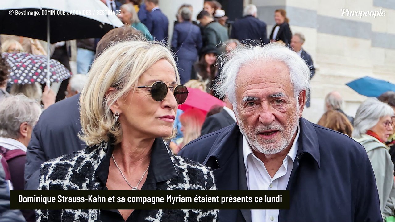 Dominique Strauss-Kahn et sa compagne Myriam présents pour un ultime hommage à un célèbre avocat