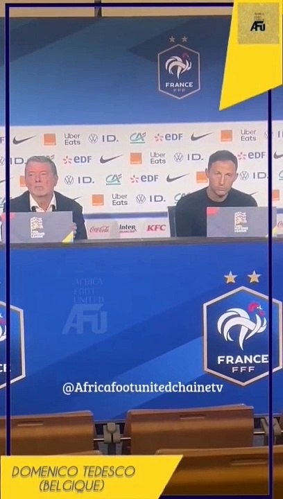 Ligue des Nations Ligue A #AfricaFootUnited️L’Entraineur de la Belgique ,Domenico Tedesco face à la presse après la défaite des siens 2 à 0 face à la France  !