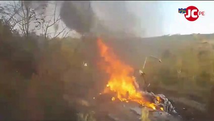 Helicóptero cai em Caruaru na tarde desta segunda-feira (9)