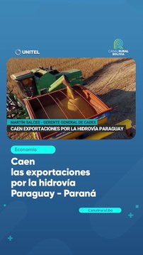 Caen las exportaciones por la hidrovía Paraguay-Paraná