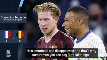 Tedesco deflects De Bruyne criticism after France loss