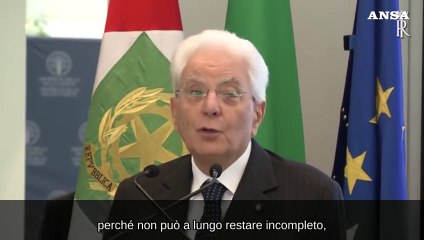 Ue, Mattarella: "Completarne l'integrazione o l'edificio crollera'"