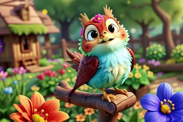 Wren's Happy Tune KidsMusic_kidssongs_nursery rhymes_kids story time_DancingAnimals_CreativePlaytime