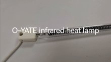 1000w Infrared Quartz Heat Lamp for PET Blowing Machines 1000w Infrared Quartz Heating Element with Half White Reflection 1000w infrared tubes 1000w IR heat lamp