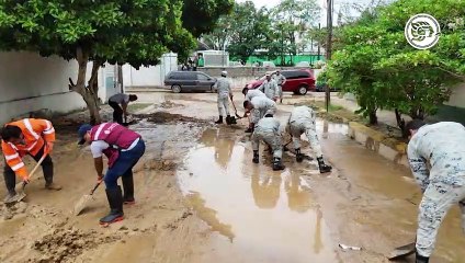 Inundación en Agua Dulce; así van las labores de limpieza en las calles