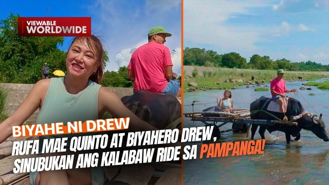 Rufa Mae Quinto at Biyahero Drew, sinubukan ang kalabaw ride sa Pampanga! | Biyahe ni Drew