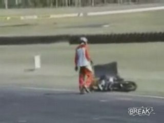 Biker Fails Trick On Motorcycle