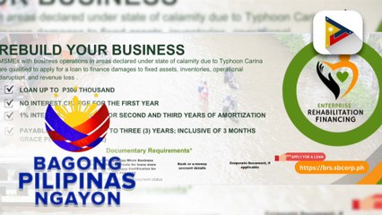 Panayam kay Small Business Corporation President and CEO Robert Bastillo kaugnay sa open loan facility para sa mga MSME na sinalanta ng nagdaang bagyo
