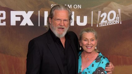 Jeff Bridges and Susan Geston attend FX's "The Old Man" season 2 premiere in Los Angeles