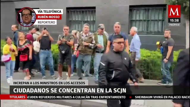 Ciudadanos increpan a ministros de la SCJN en medio de protestas por la reforma judicial