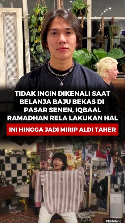 Tidak ingin dikenali saat belanja baju bekas di Pasar Senen, Iqbaal Ramadhan rela lakukan ini hingga jadi mirip Aldi Taher