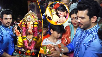 गणपति बाप्पा मोरया पुढच्या वर्षी लवकर आ' के उद्घोष के साथ Arjun Bijlani के घर विराजे गणपति का हुआ विसर्जन