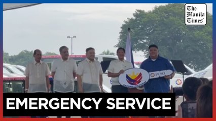 Marcos leads turnover of 129 PCSO ambulances to LGUs