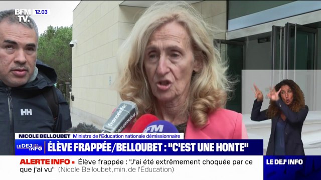 Élève frappée par son institutrice: J'ai été extrêmement choquée par ce que j'ai vu , réagit Nicole Belloubet, ministre démissionnaire de l'Éducation