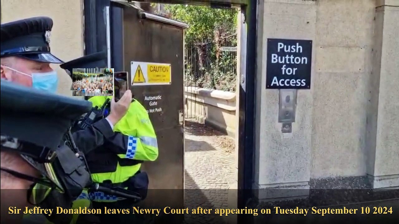 Sir Jeffrey Donaldson leaves Newry Court on Tuesday Sept 10