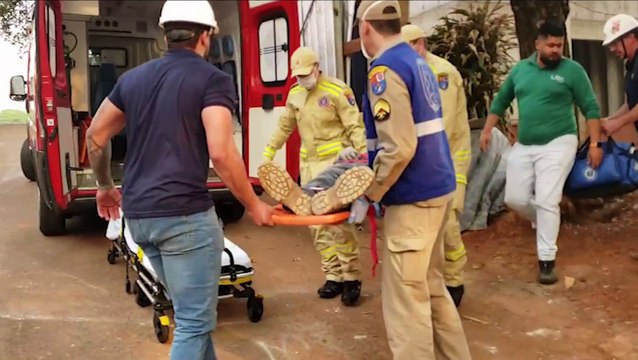 Trabalhador sofre queda de quatro metros em obra e é socorrido pelo Siate