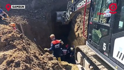 Samsun'da su kuyusu kazısındaki göçükte, 2 kişinin cansız bedenine ulaşıldı