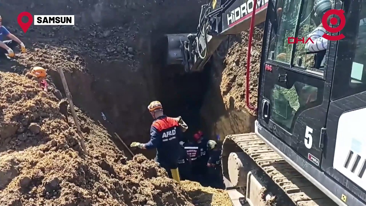 Samsun'da su kuyusu kazısındaki göçükte, 2 kişinin cansız bedenine ulaşıldı