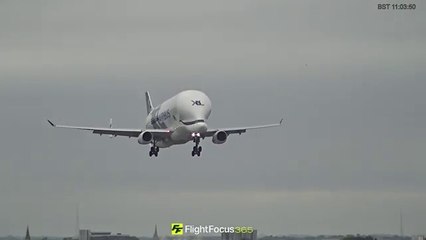 ‘World’s strangest-looking plane’ lands at UK airport