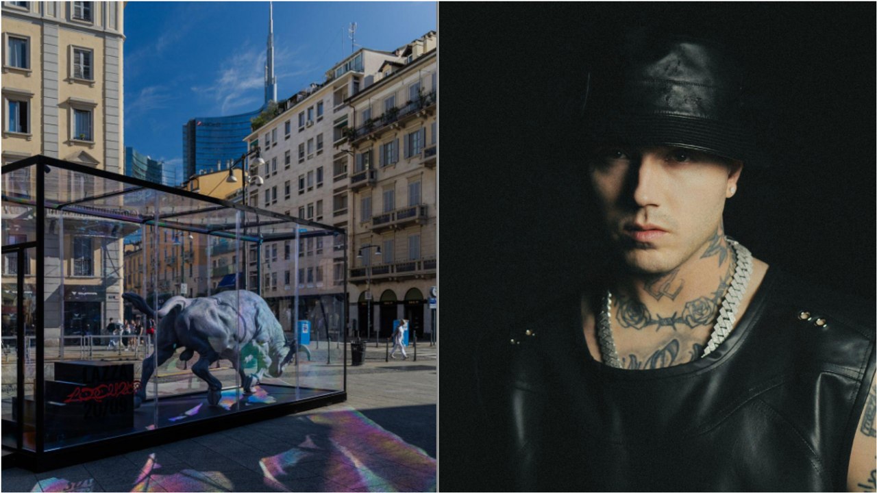 Lazza, l'installazione artistica a Milano in attesa del nuovo album