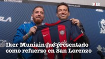 Iker Muniain fue presentado como refuerzo en San Lorenzo