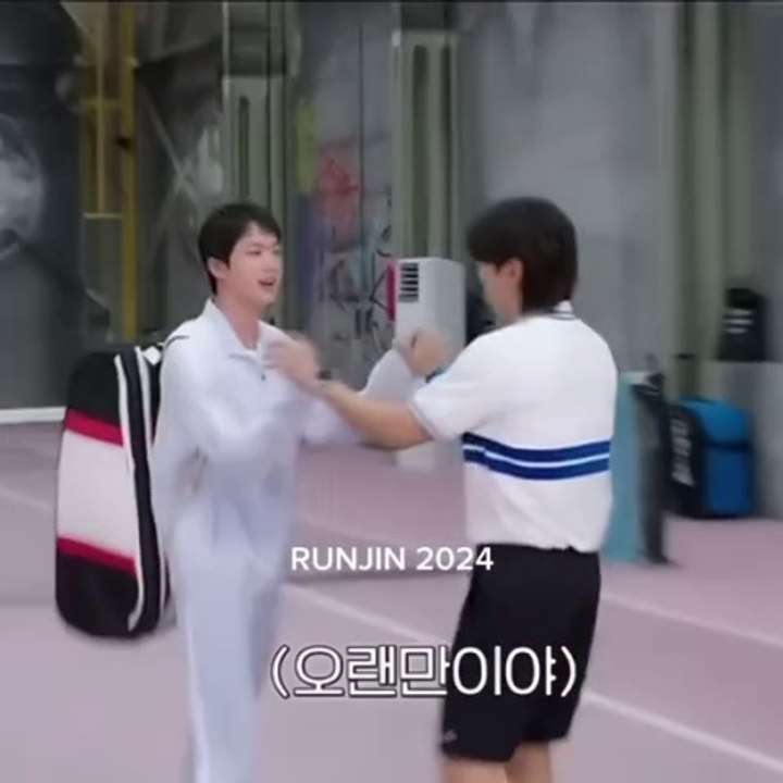 BTS Jin play Tennis with his Friend RUN JIN ENG SUB