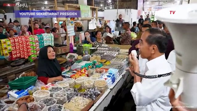 Momen Jokowi Pamit ke Warga usai Cek Harga Sembako di Pasar Raya Lubuk Pakam, Deli Serdang