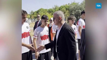 Manisa SK, TFF Başkanı Hacıosmanoğlu'nun ziyaretini Kurtlar Vadisi müziğiyle paylaştı