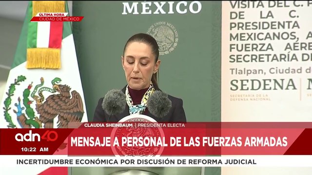 ¡Última Hora! Claudia Sheinbaum ofrece mensaje a personal de las Fuerzas Armadas