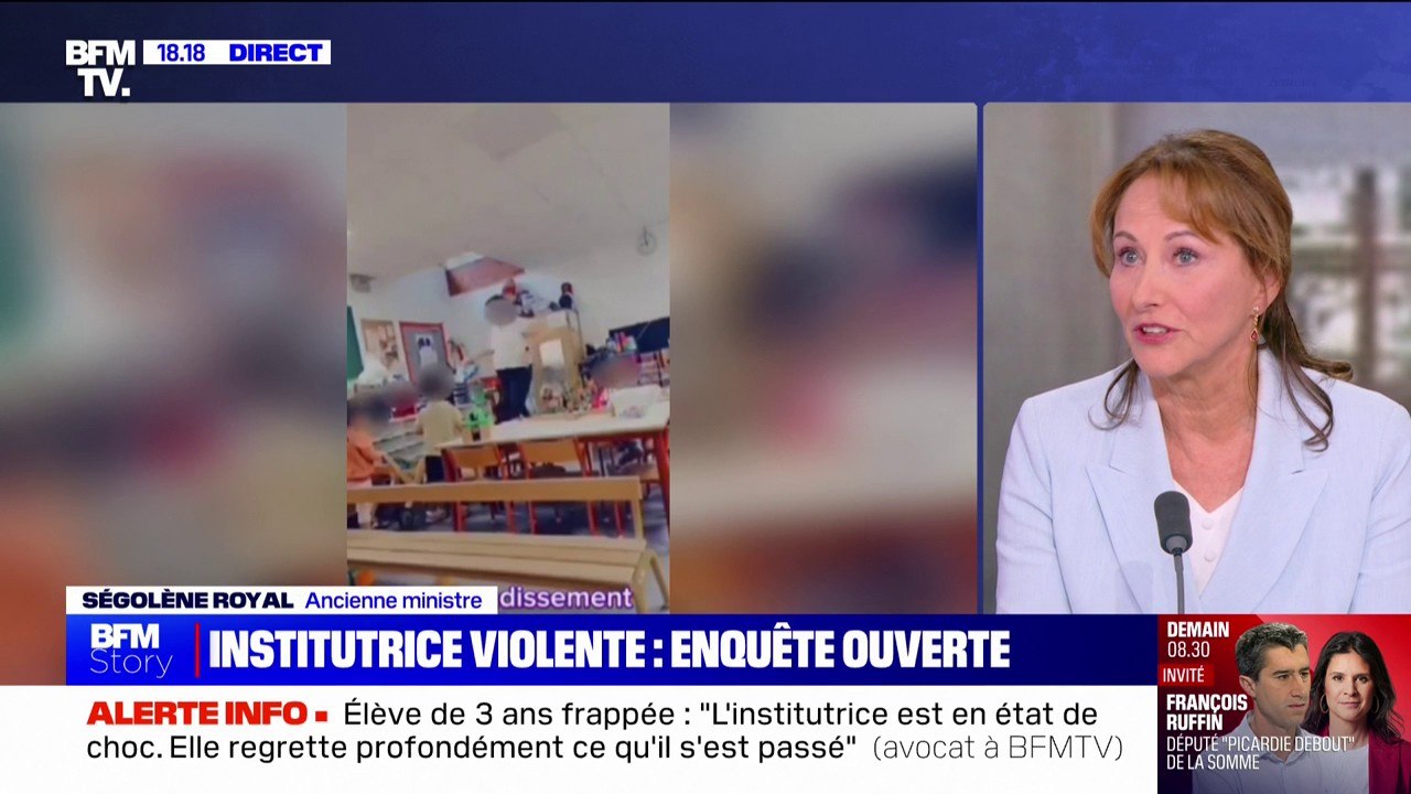 Fillette de 3 ans frappée par sa maîtresse: "C'est insupportable", réagit l'ancienne ministre Ségolène Royal