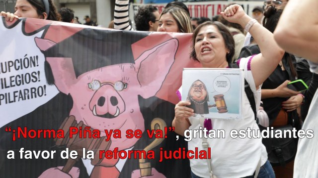 Estudiantes se manifiestan en apoyo a la reforma al Poder Judicial