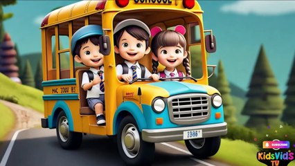 Wheels on the bus go up and down - go round and round - Nursery Rhymes & New Kids Songs | Part-21