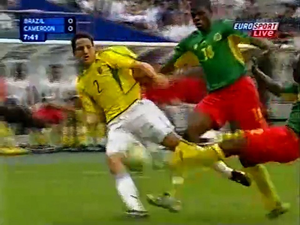Confederations Cup 2003  Brazil vs Cameroon (Group B) English commentary (Full match)