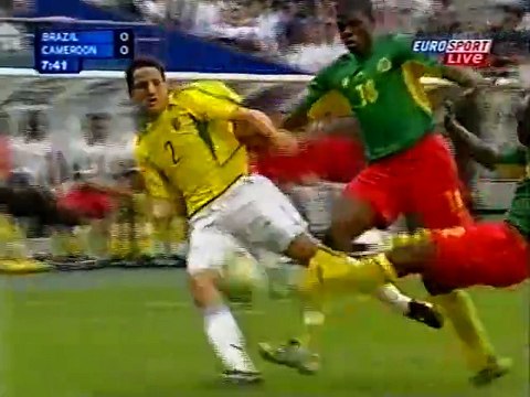 Confederations Cup 2003 Brazil vs Cameroon (Group B) English commentary (Full match)