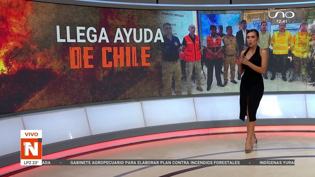 Llegan bomberos chilenos para sofocar incendios