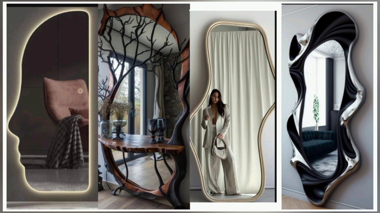 Asthetic wall mirror design ideas| hallway mirror design | living room mirror #wallmirror