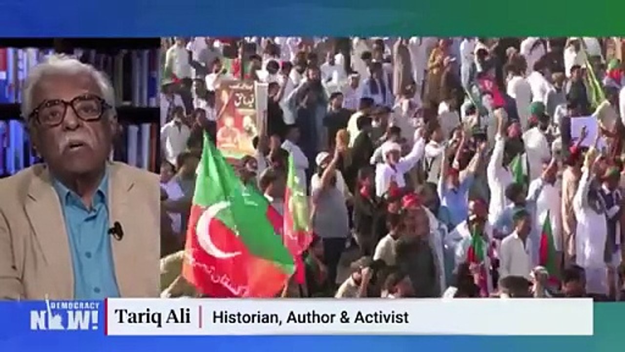Tariq Ali on U.S. & U.K. Arming Israel's War on Gaza, Pakistan Protests & Macron's Shift Right