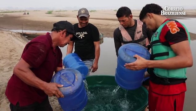 Moradores de Humaitá, no Amazonas, sofrem com a seca do rio Madeira