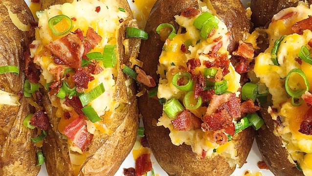 Give The Basic Baked Potato An Upgrade With These Cheesy Loaded Baked Potatoes