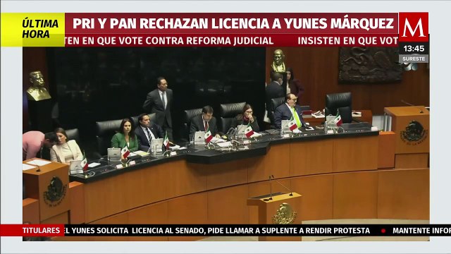 Senadores del PRI y PAN rechazan licencia a Miguel Ángel Yunes