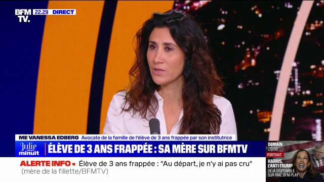 Fillette de 3 ans frappée par sa maîtresse: Ça aurait dû être remonté à l'inspecteur [par la directrice de l'école], ça n'a pas été fait , affirme l'avocate de la famille, Vanessa Edberg