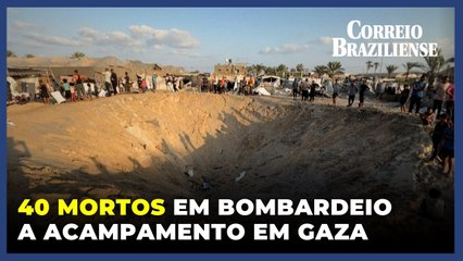 Defesa Civil de Gaza afirma que 40 morreram em bombardeio de Israel em acampamento