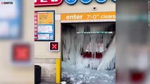 #OMG: Texas car wash covered in long icicles as massive winter storm brings frigid temperatures