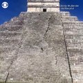 Turistas no, perritos sí pueden subir a la pirámide de Chichén Itzá
