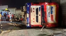 Grave accidente en Santa Marta por volcamiento de un bus dejó dos muertos y varios heridos